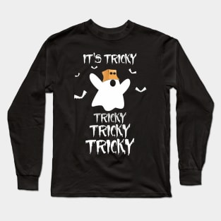 Halloween Ghost Tricky Long Sleeve T-Shirt